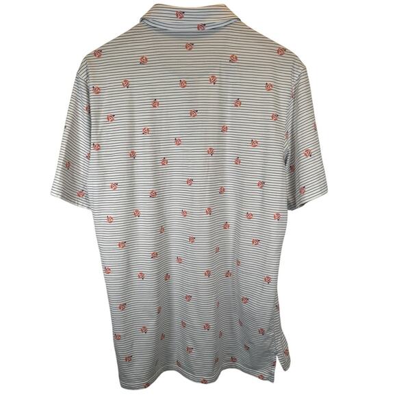 Johnnie-O Men’s M Linxter Golf Polo Shirt White Striped Stretch Performance EUC - Picture 5 of 10